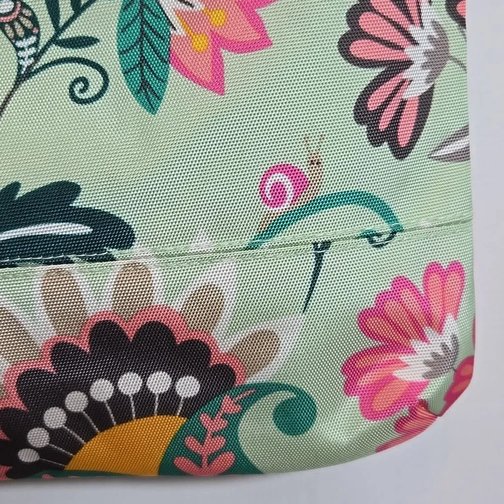 Vera Bradley Lighten Up‎ Slim Crossbody Purse Mint Flowers Floral NWT - Picture 7 of 16
